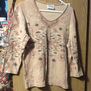 Cactus Beige Patterned Blouse